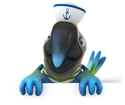 Fun parrot Illustrazione stock