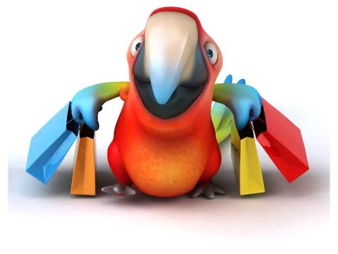 Fun parrot Illustrazione stock