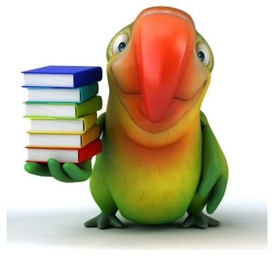 Fun parrot 스톡 일러스트