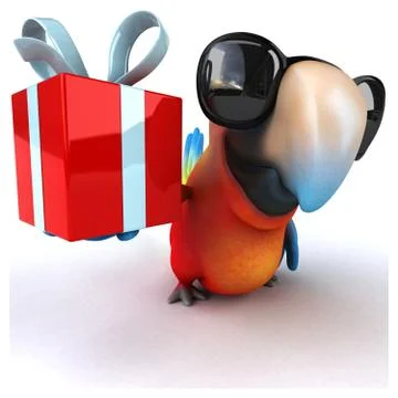Fun parrot Ilustración de archivo