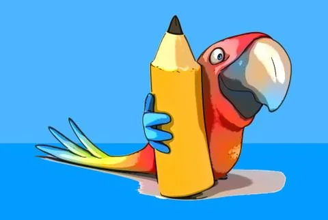 Fun parrot Stock Illustration