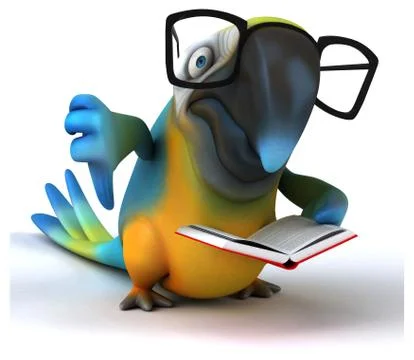 Fun parrot Stock Illustration