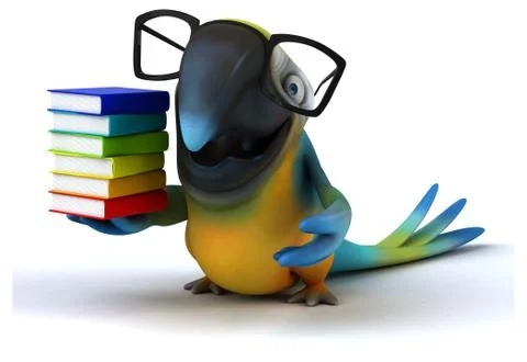 Fun parrot Illustrazione stock
