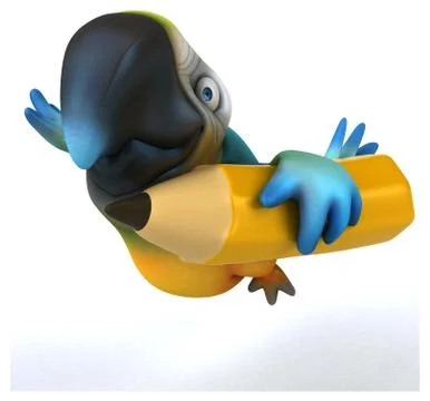 Fun parrot Illustrazione stock