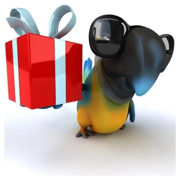 Fun parrot Illustrazione stock