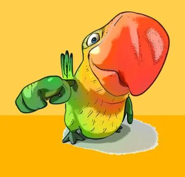 Fun parrot 스톡 일러스트