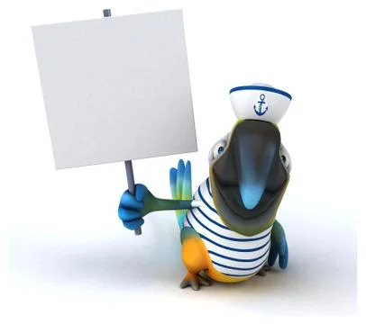 Fun parrot Illustrazione stock
