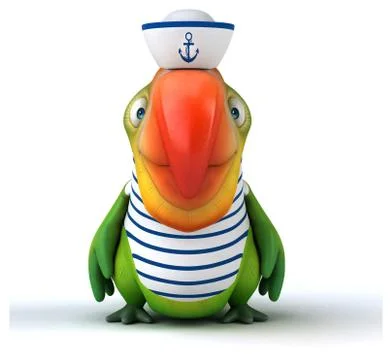 Fun parrot 스톡 일러스트