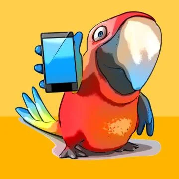 Fun parrot Stock Illustration