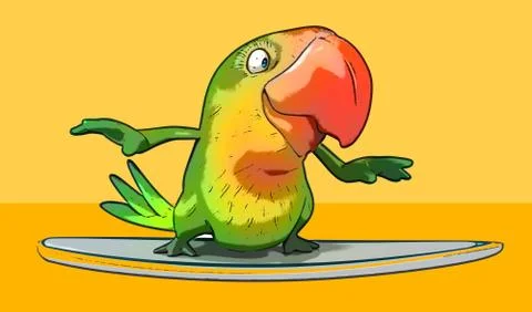 Fun parrot Stock Illustration