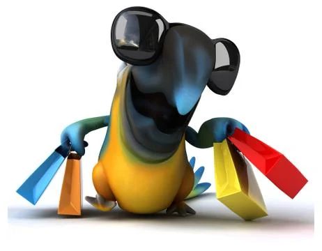 Fun parrot Illustrazione stock