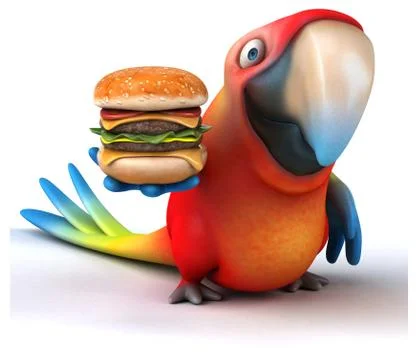 Fun parrot 스톡 일러스트