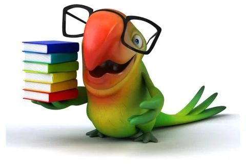 Fun parrot Illustrazione stock