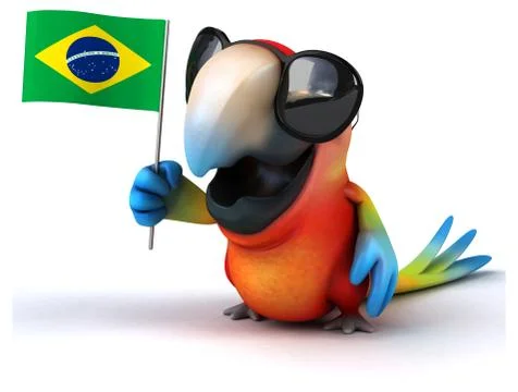 Fun parrot Ilustración de archivo