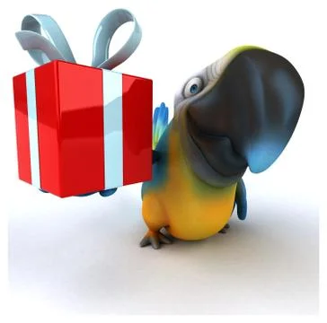 Fun parrot Illustrazione stock