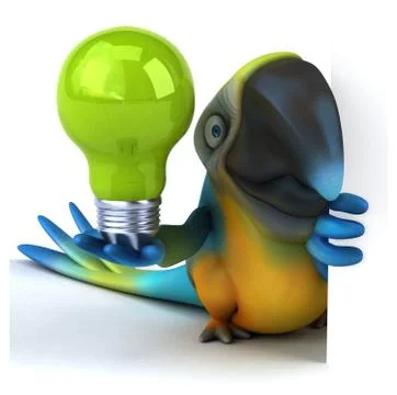 Fun parrot Illustrazione stock