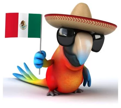 Fun parrot Stockillustratie