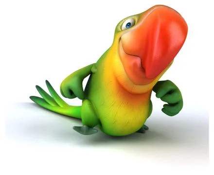 Fun parrot Illustrazione stock