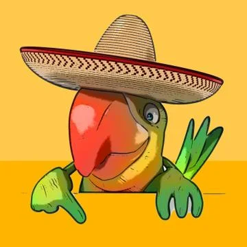 Fun parrot Stock Illustration