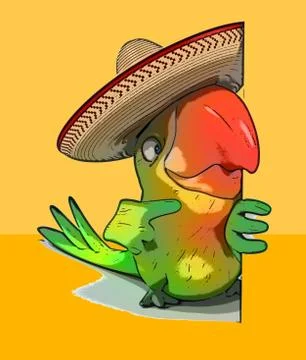 Fun parrot Stock Illustration