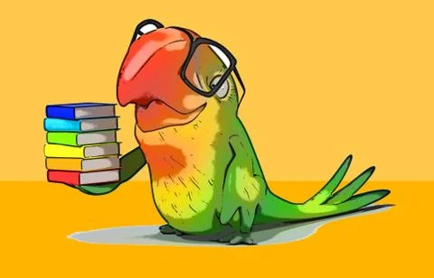 Fun parrot Stockillustratie