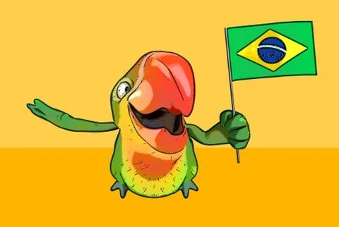 Fun parrot Stockillustratie