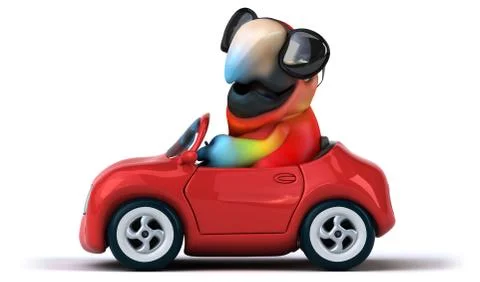 Fun parrot Stockillustratie