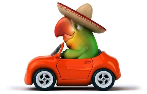 Fun parrot Stock Illustration