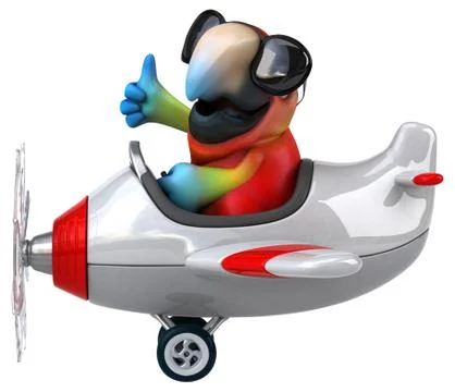 Fun parrot Stock Illustration