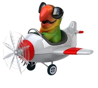 Fun parrot Illustrazione stock