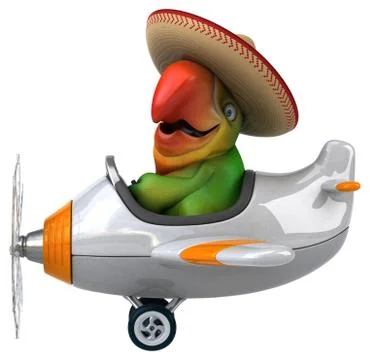 Fun parrot Stock Illustration