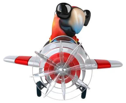 Fun parrot Illustrazione stock