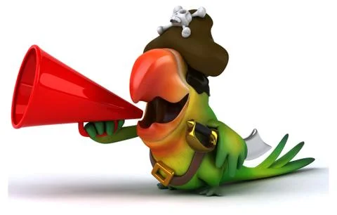 Fun parrot Illustrazione stock