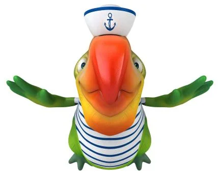 Fun parrot Stock Illustration