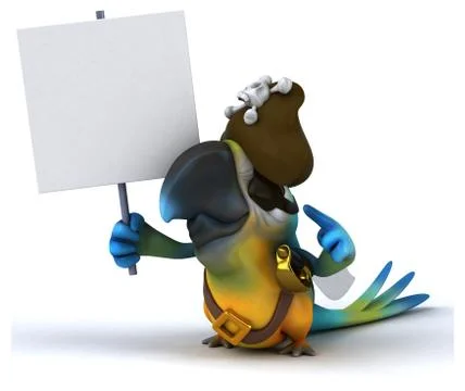 Fun parrot Illustrazione stock