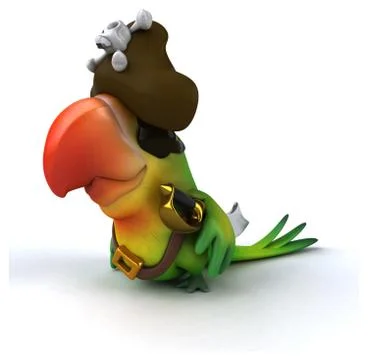 Fun parrot Ilustración de archivo