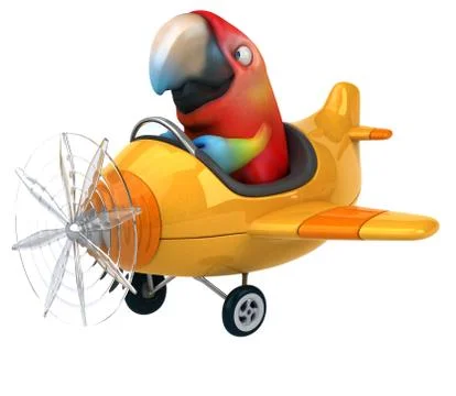 Fun parrot Illustrazione stock