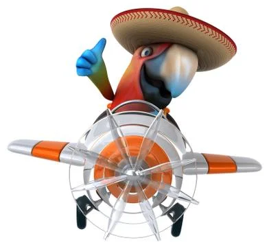 Fun parrot Illustrazione stock