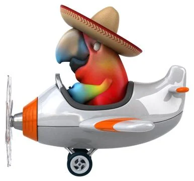 Fun parrot Stock Illustration