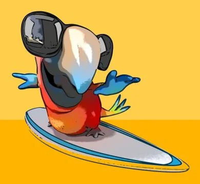 Fun parrot Stock Illustration