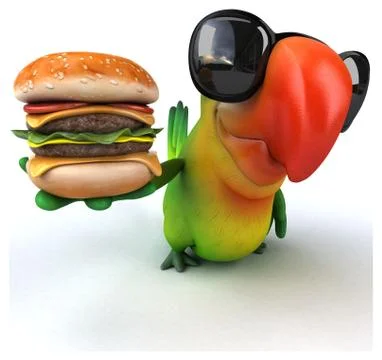 Fun parrot Ilustración de archivo