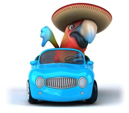 Fun parrot Stockillustratie