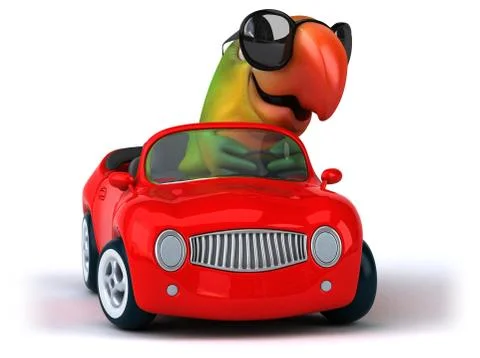 Fun parrot Illustrazione stock