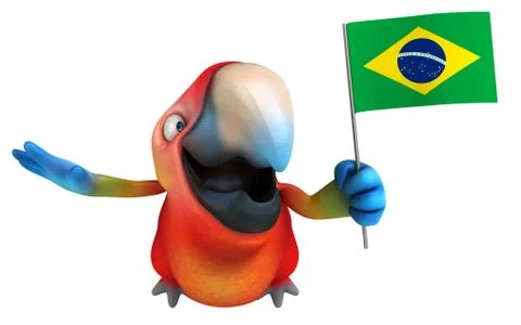 Fun parrot Illustrazione stock