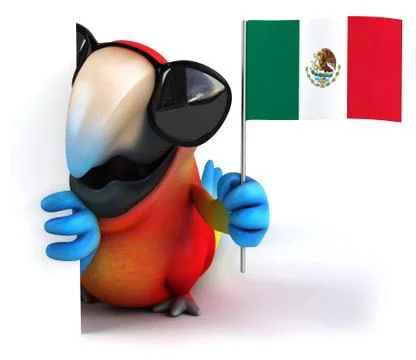 Fun parrot Ilustración de archivo