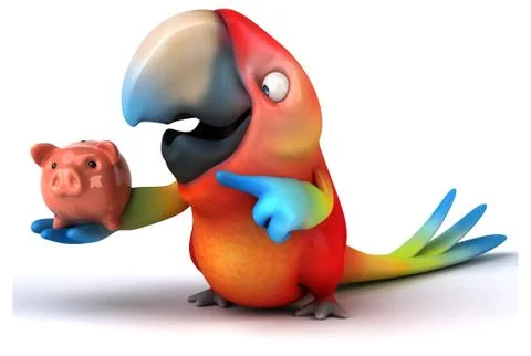 Fun parrot Ilustración de archivo