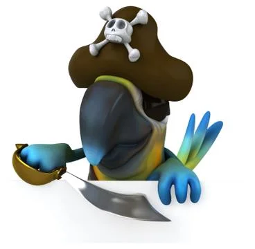 Fun parrot Ilustración de archivo