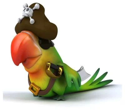 Fun parrot Illustrazione stock