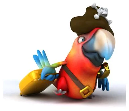 Fun parrot Illustrazione stock