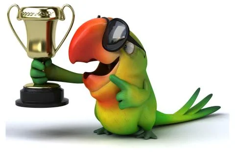 Fun parrot Illustrazione stock